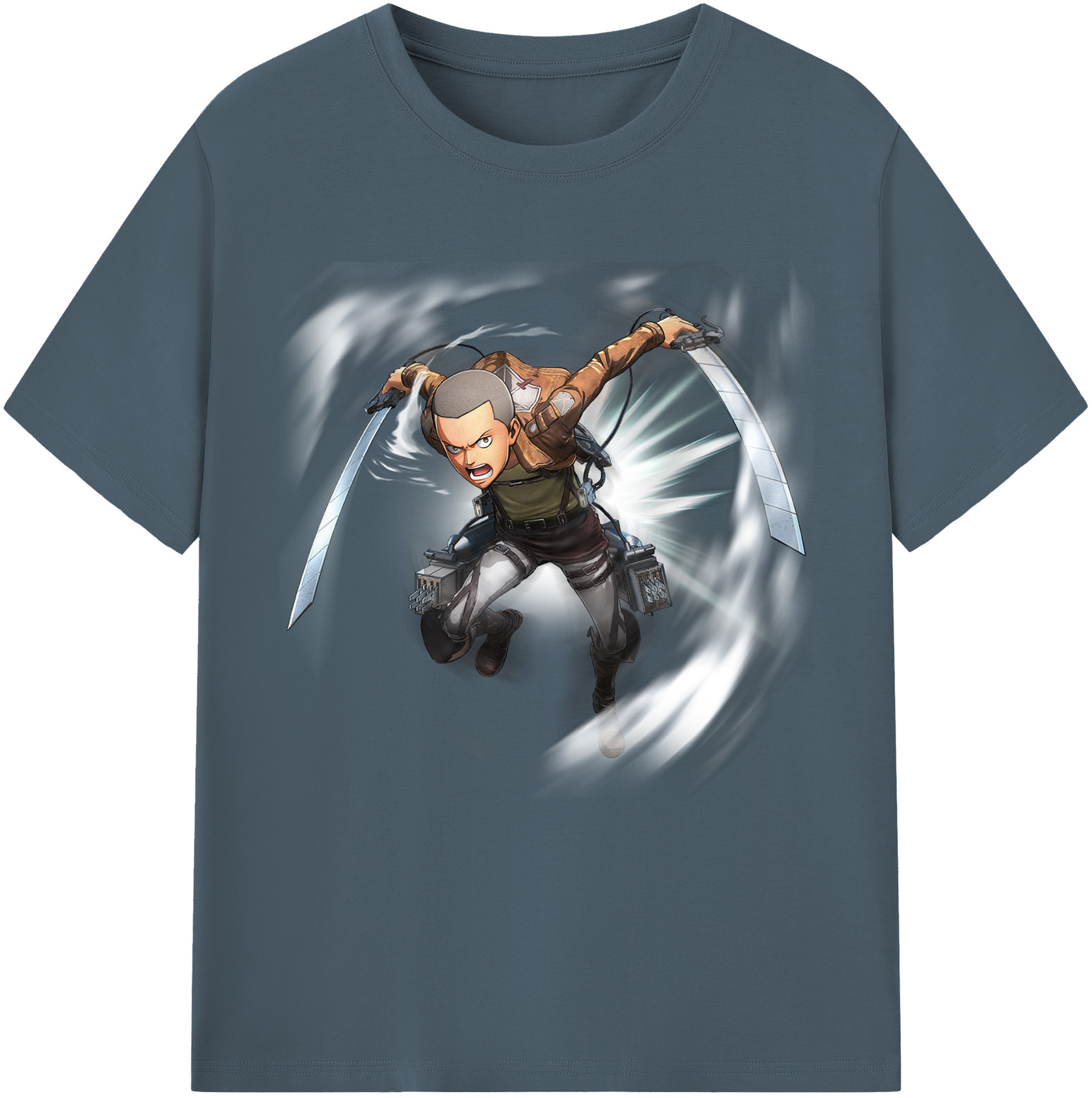 （画像用） 進撃の巨人 コニー·スプリンガー Attack on Titan Connie Springer 綿100％半袖Tシャツ（フロントプリント）